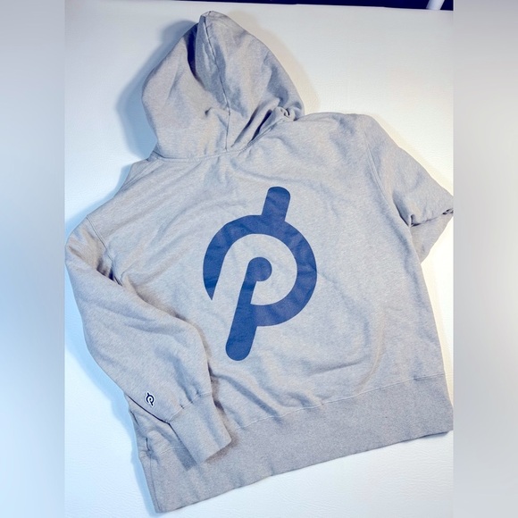 Peloton Light Gray 1/4 Zip Pullover Hoodie sz Small - Picture 1 of 9